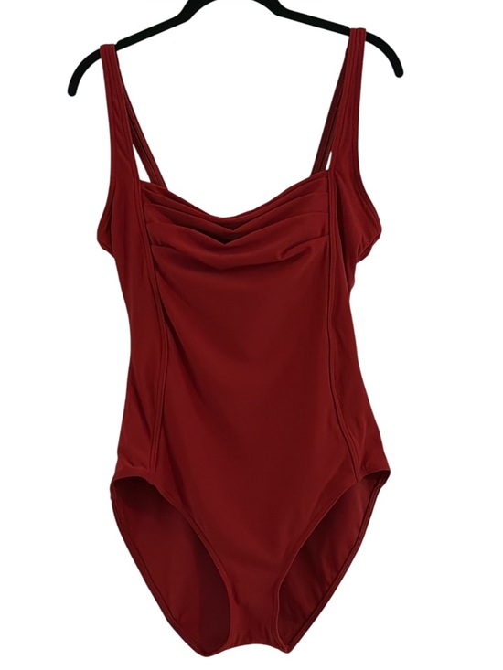 Calvin Klein Other - Calvin Klein Ruched Burgundy One-Piece Bathing Suit Size 14